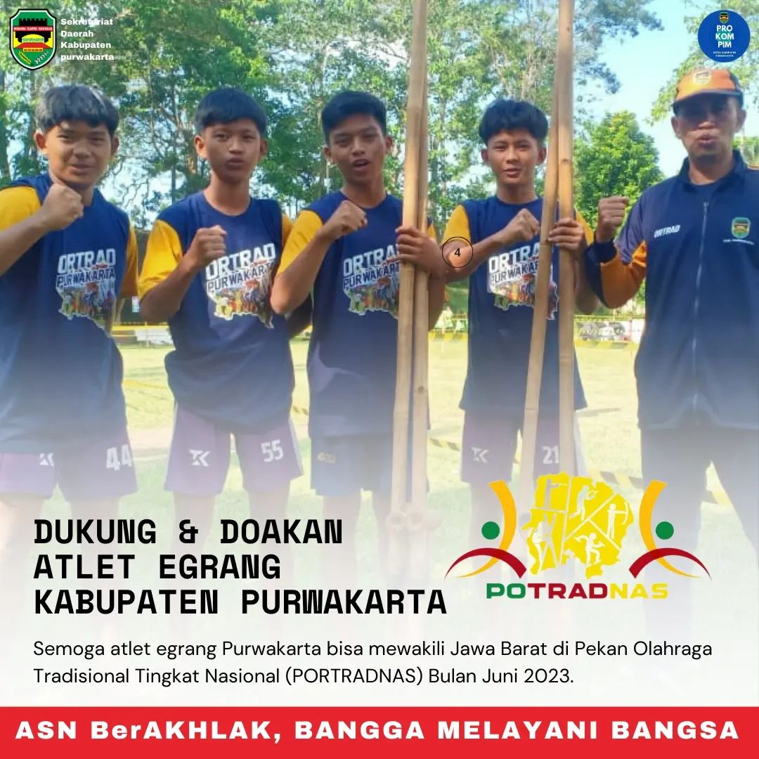 Dukung Dan Doakan Altlet Egrang Kabupaten Purwakarta - Prokompim